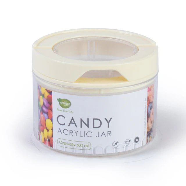 Candy Acrylic Jar 6pc Gift Pack Bundle 1000ml, 800ml, 600ml Food Container Storage Bin Accessories