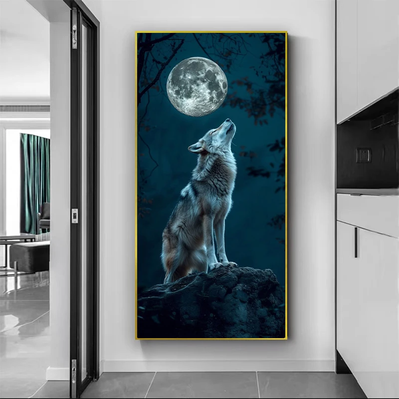 Prismatic Splendor: Porcelain Art with Crystal Details Atmosphere, Golden Rose Hanging Painting with LED Light