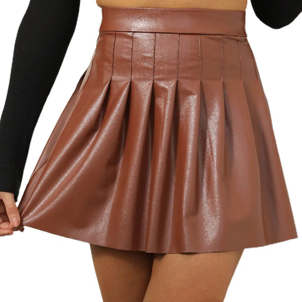Fashionable 2023 Collection Girls Leather Mini Skirt Collection Available In Lowest Wholesale Prices On Sale