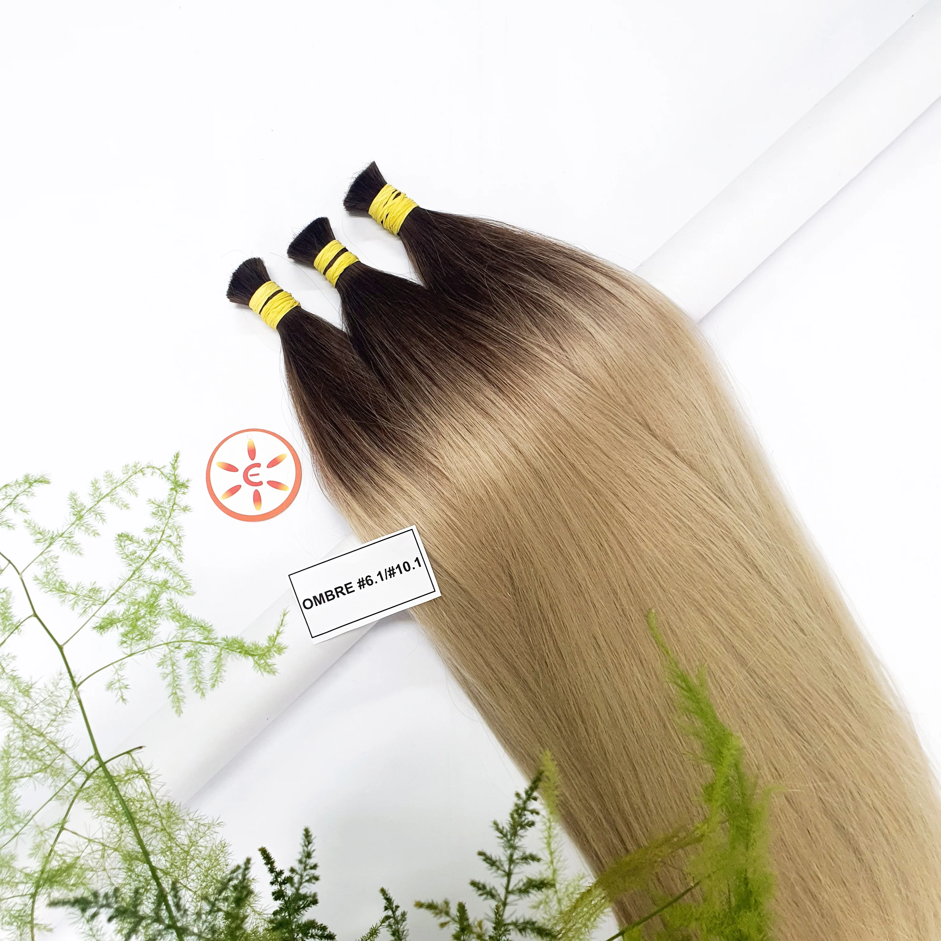 E-HAIR VIETNAM | 2 new hair models OMBRE #6.1/#10, #6.1/#9.03 Bulk Hair are specially treated, soft and smooth, no fading