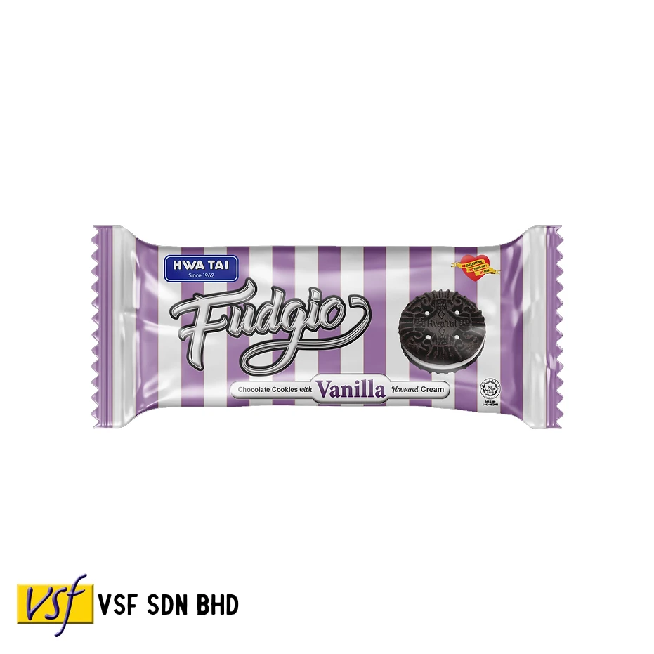 Hwa Tai Fudgio Vanilla 110g X 24 Pkts Vitamin a B1 B2 B6 D Calcium Iron No Cholesterol No Trans Fat No MSG