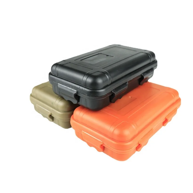field Waterproof sealed box/Shock-proof plastic SOS box/Field storage salvage box EDC tool Outdoor survival kit Size Packing box