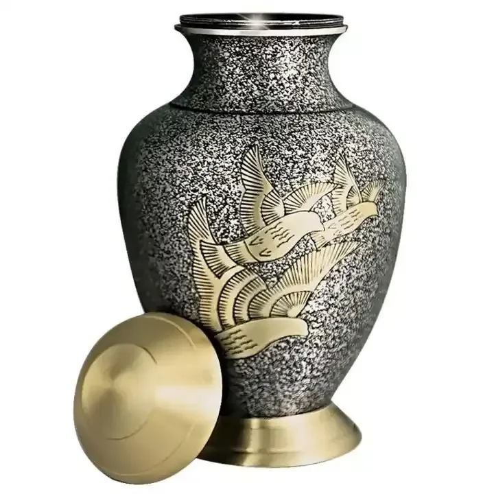 High Standard Human Ashes Small Adult Cremation Brass Funeral Supplies Cremation Urn Human Ashes Open for Export Sales