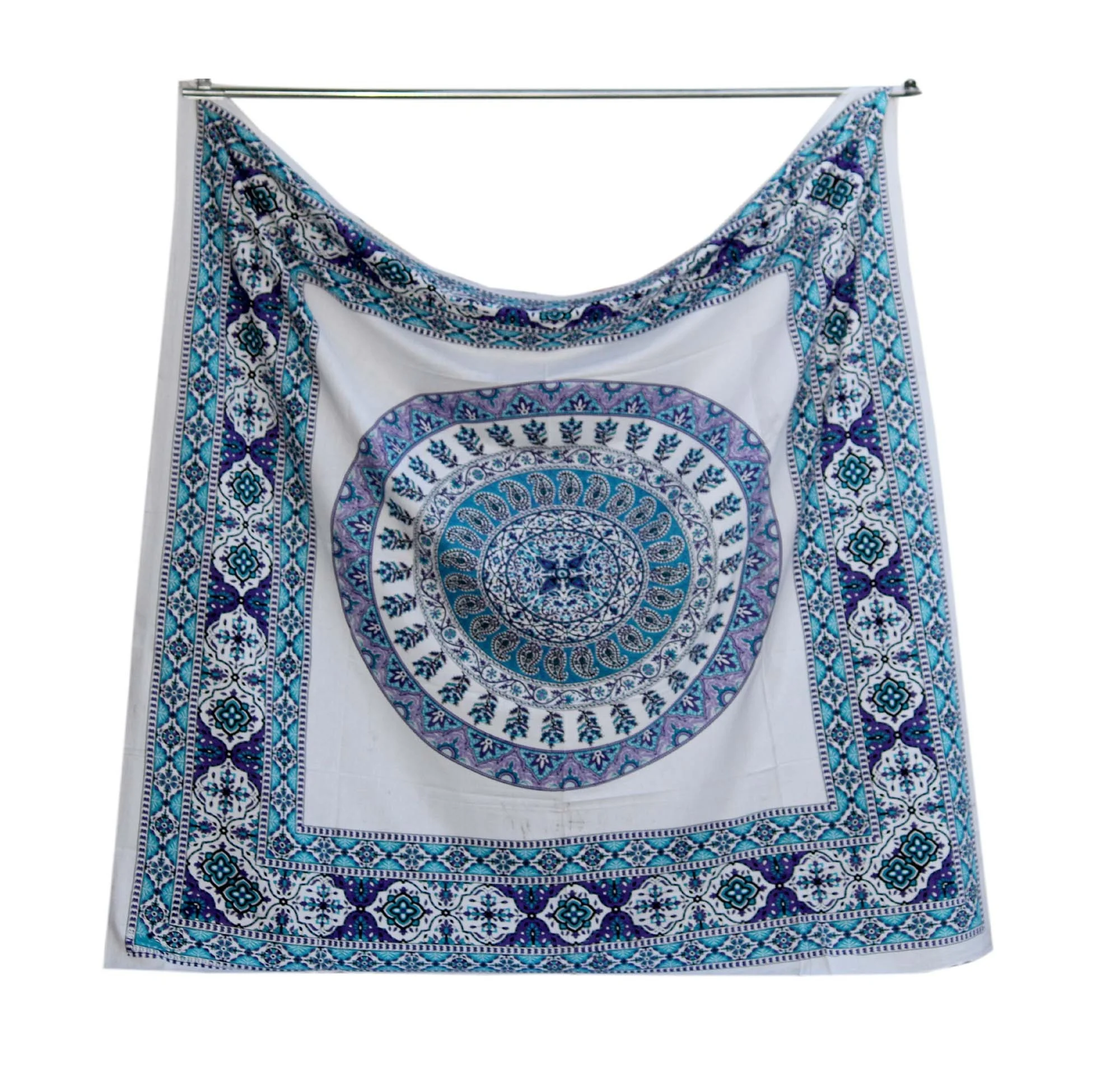 Indian Mandala Tapestry Bohemian Wall Hanging Tapestry 100% Cotton Bedspread Twin