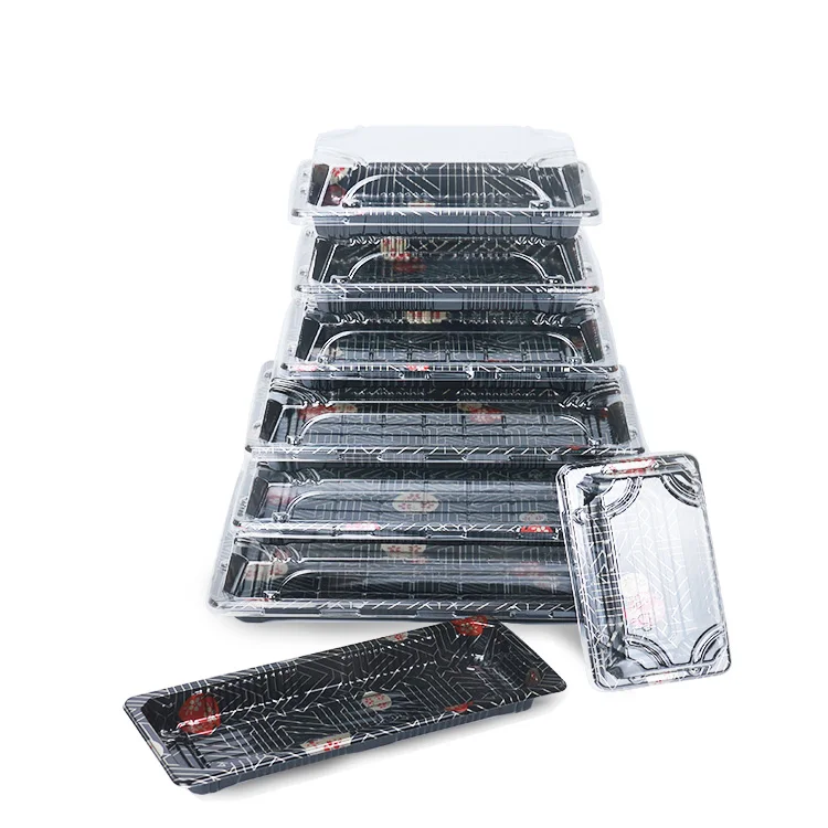 YQ Take Out Packaging,japanese Sushi Box with Lids Plastic Sushi Container,plastic High Quality PET Disposable Food Cake Box