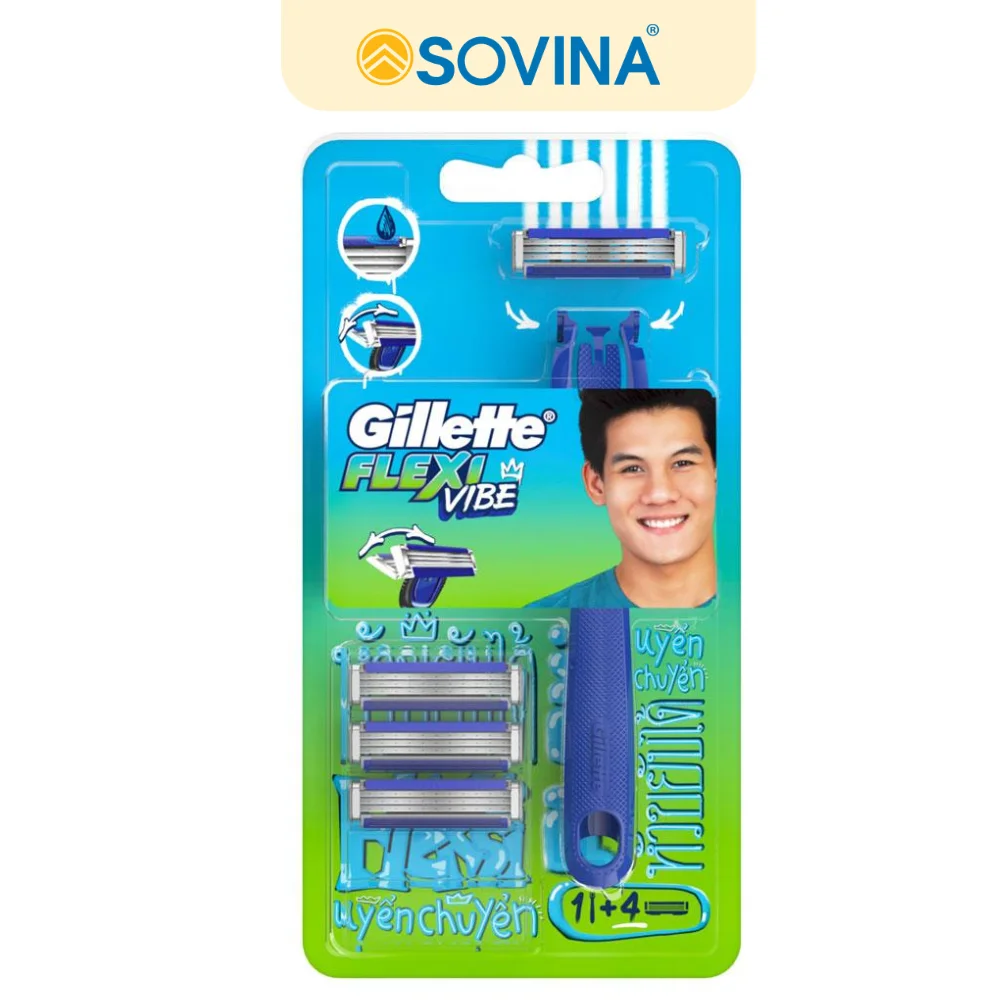 Бритва Gillette Flexi Vibe 1UP по низкой цене высокое качество оптовая продажа товаров для бритья лица подмышек Вьетнам