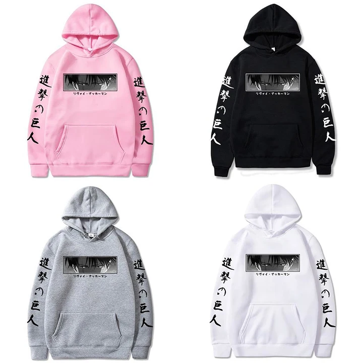 New Fashion Design Attack on Titan Hoodie for Men Women Long Sleeve Anime Manga Attack on Titan Eye Hoodie Pullover