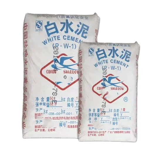 Manufacturer Highest quality 52.5 Plaster Ordinary White Portland cement 42.5 Silicate Cement White Portland cement For plaster