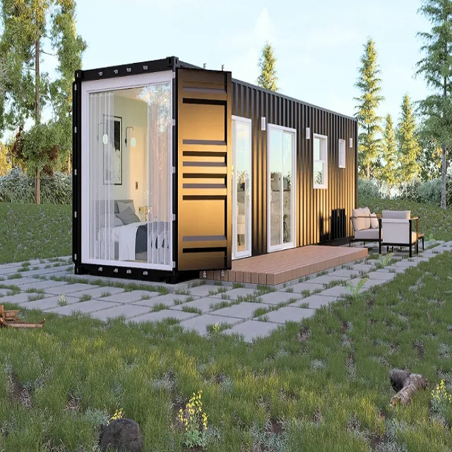 40ft Shipping Container House with Kitchen Bathroom Prefab Wooden Villa 3 Bedrooms Home for Sale