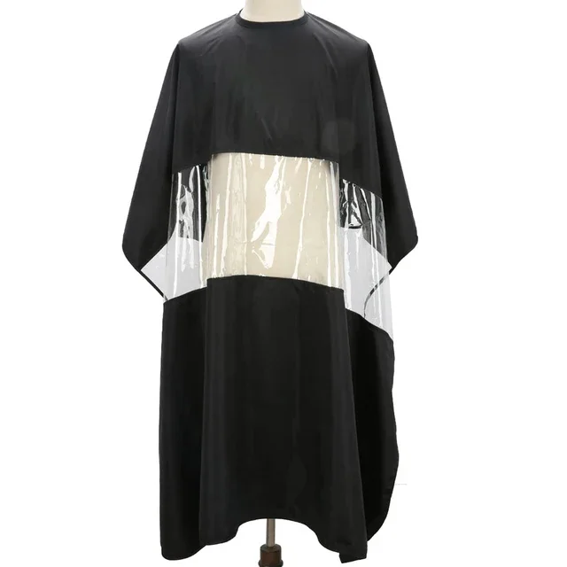 Wholesale Custom Logo Black Hair Salon Waterproof Barber Capes High Quality Hair Cutting Cape With Window For Adults