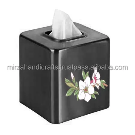 Tissue Box Holder Home Decorative Napkin Holder with Butterfly Design perfect for Dining Room Table top office Bathroom