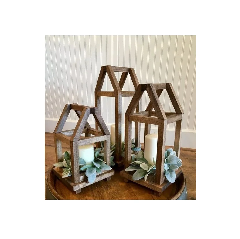 Modern Style Beautiful Hanging Galvanized & Wooden Lantern Manufacturer Vintage Candle Holder Best Holder For Crown Export