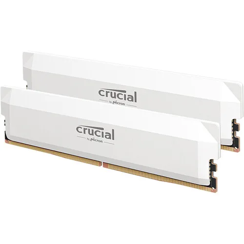 Crucial Pro DDR5 RAM 32GB Kit (2x16GB) CL36 6000MHz Overclocking Desktop Gaming Memory AMD Expo Compatible White CP2K16G60C36U5W