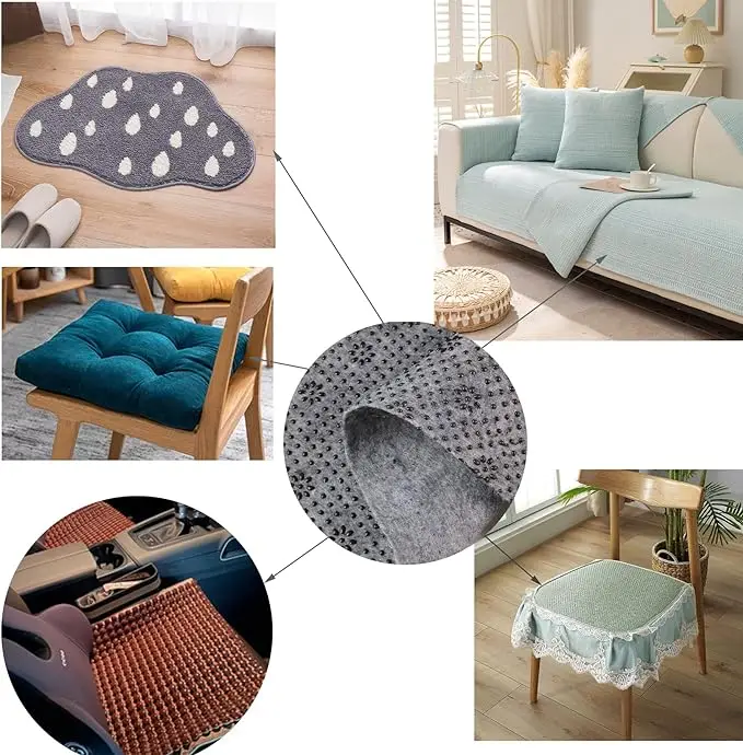 Manufacturers Custom Pattern 260 Gram Plum Anti-slip Mat Felt Cloth Dot Non-woven Non-slip Particle Cloth Drop Plastic Cloth