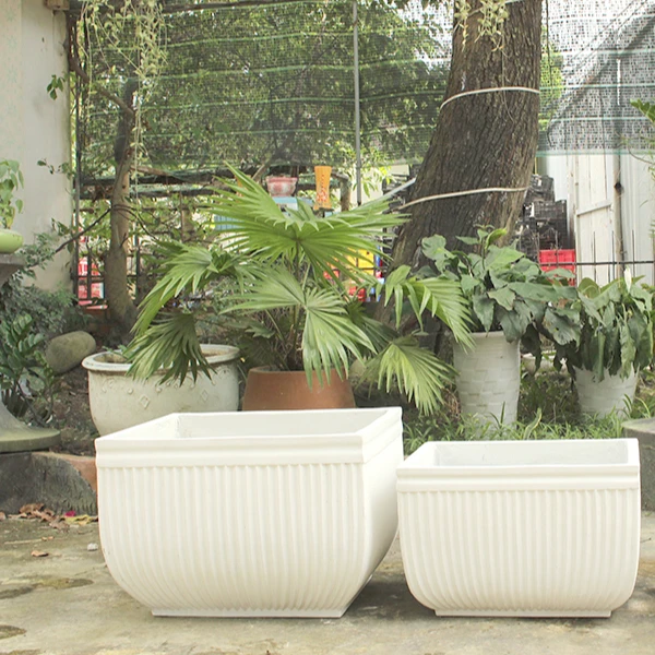Good price  Flower Pots For Garden Outdoor Planters With Luxury Rectangle striped planter from Viet Nam