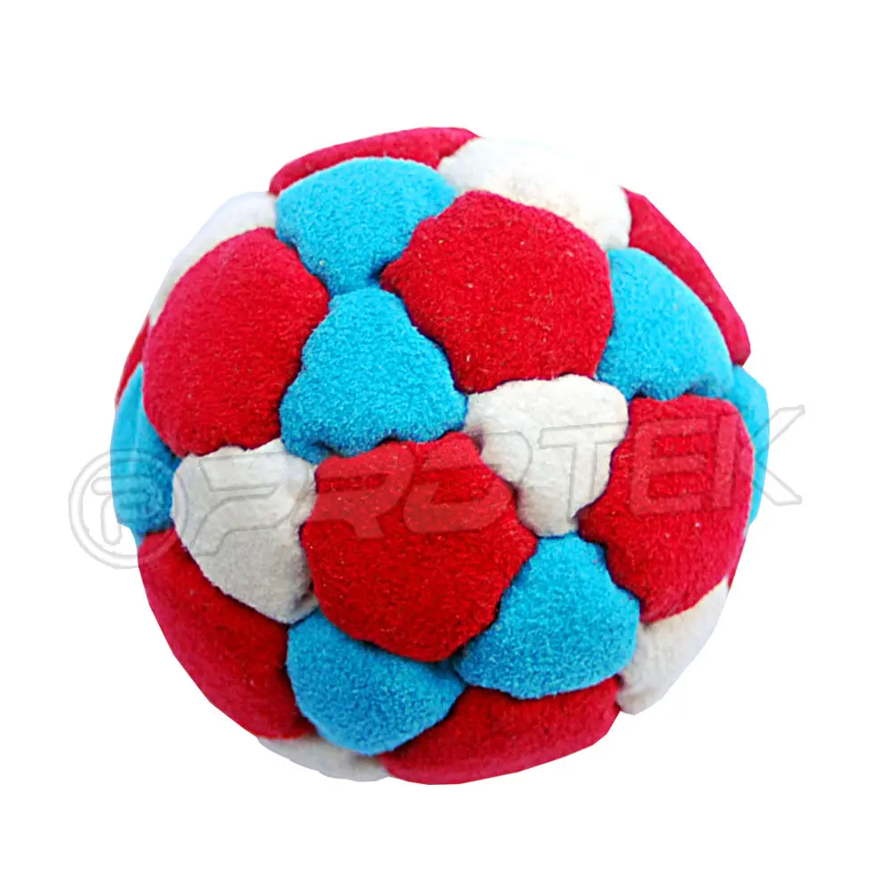 Hacky Sack Footbags made by synthetic suede filled with plastic pellets custom logo Hacky Sacks