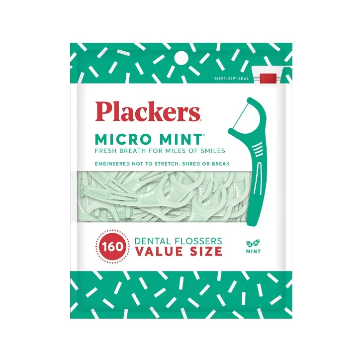 Hot Sale 200 Count Plackers Micro Line Dental Floss Picks