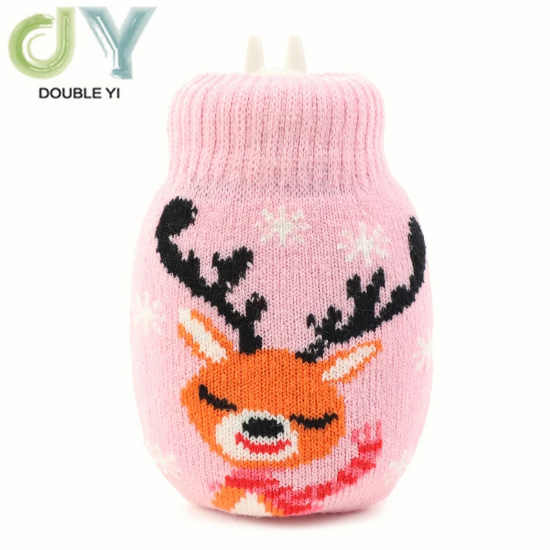 Custom Hot Water Bottle with Knit Cover 320ml Rubber Water Bags Hot and Cold Therapy Water Warmer