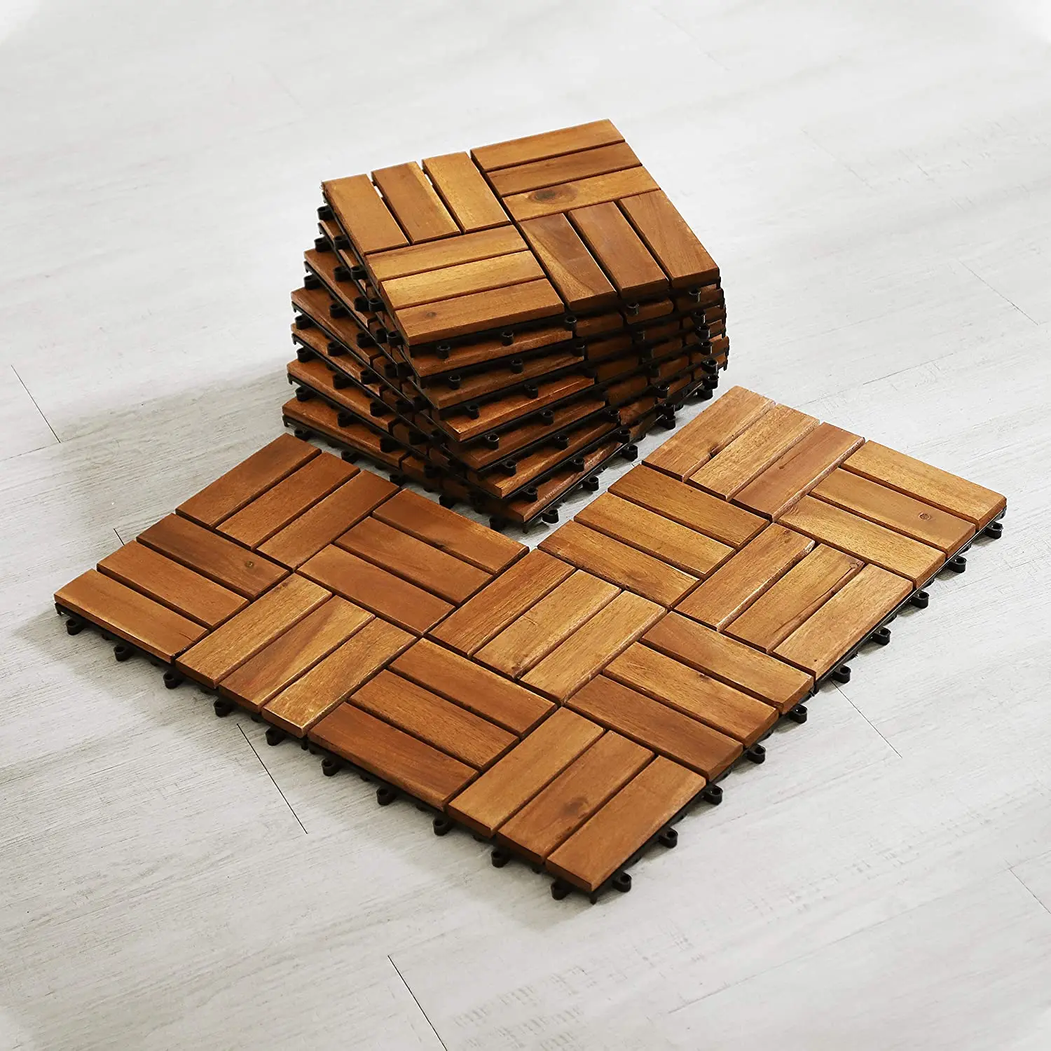 Best seller Decking tile hardwood floor tiles decking tiles acacia decking plastic base material origin in Vietnam