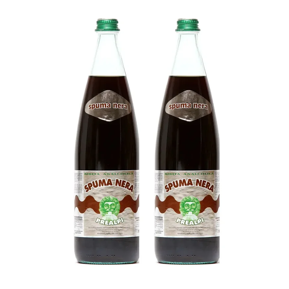 Top Quality Italian Product 1L glass bottle Prealpi Carbonated Drinks Black Soda Soft Drink