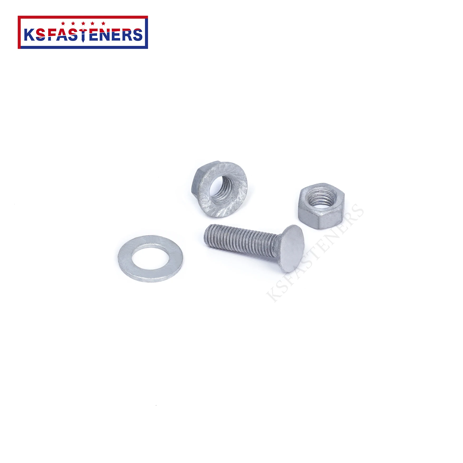 HDG GB5782 GB5783 Hexagonal Hex Flat head Bolt Screw Carbon Steel Hot-dip Galvanized constructional solar 5mm