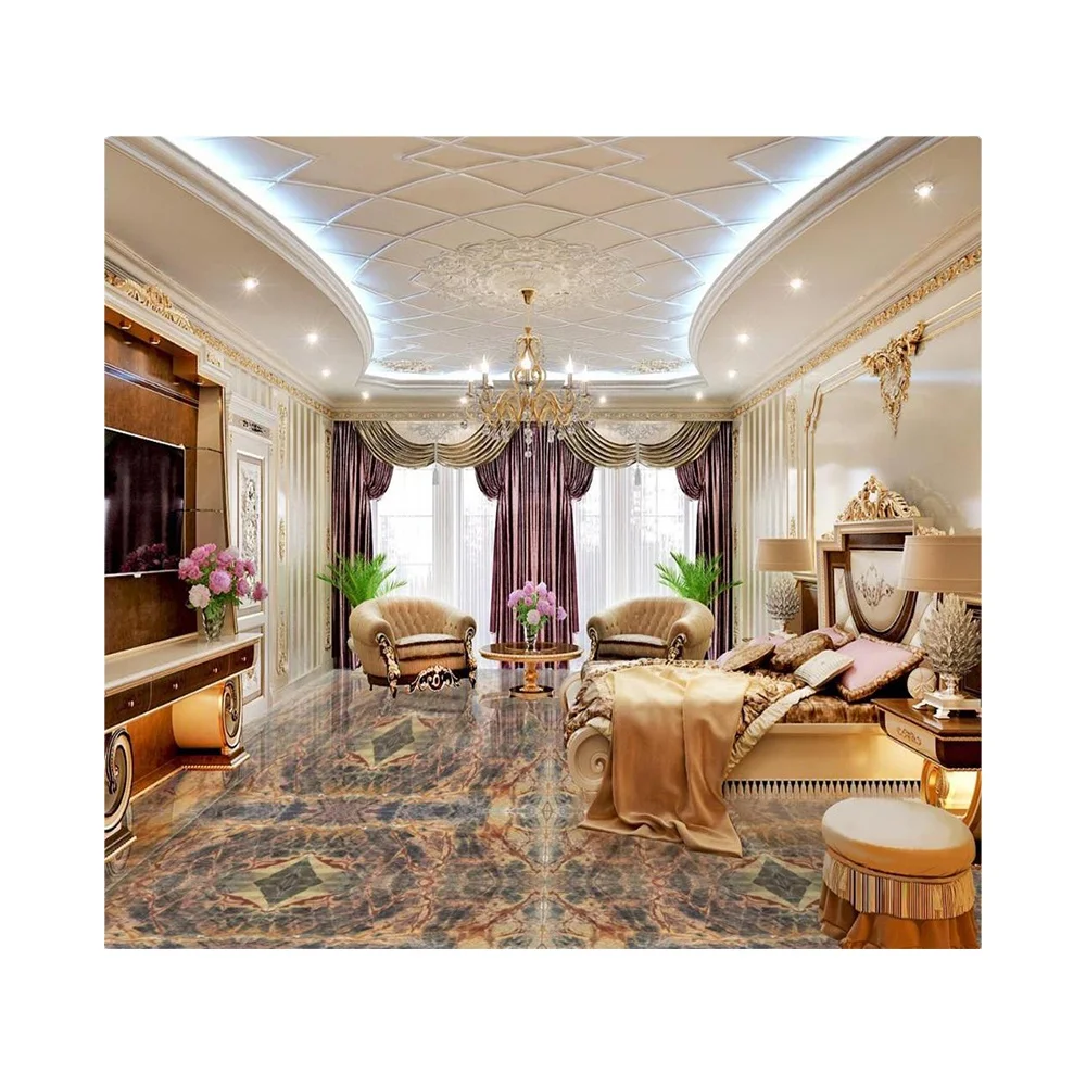 Top Quality Rainforest Brown Marble Luxury Stone Slabs At Best Price