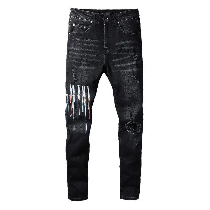 Hot Sale Jeans Young Men Cotton Elastic Straight Light Regular/Slim Fit Stretched Denim Jean Pant for sale