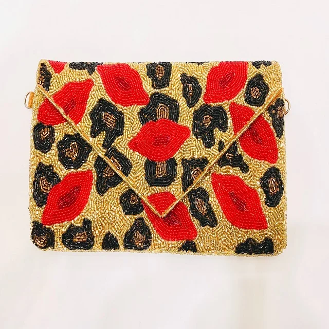 Latest Arrival High Quality Indian Beadwork Envelope Closure Wedding Evening Party Wear Handcrafted Clutch for Women