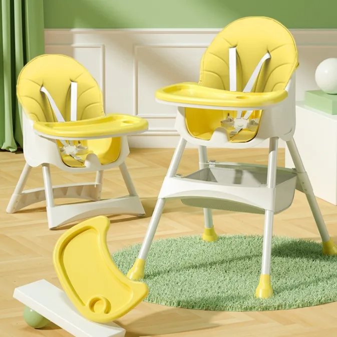 foldable baby eating seater chair, multifunctional baby high chair with wheels/