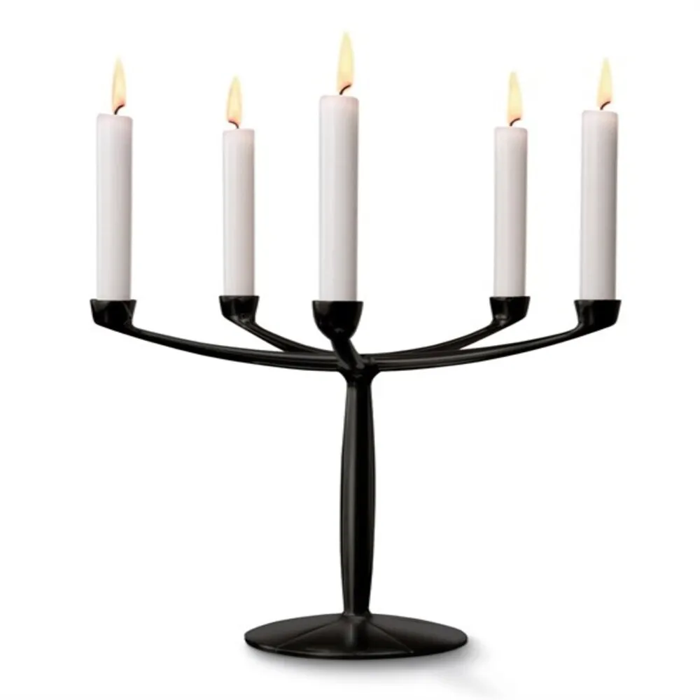 Christmas Votive Candles from India,Metal Long Stem Candle Stand for Home Decor Handmade Candelabra 5 Arms Candlestick holder