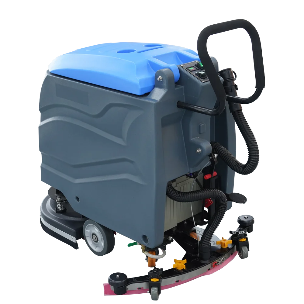 HandScrub Pro Electric Manual Floor Scrubber Efficient Small Area Cleaning for Home Restaurant Use Core Motor Bearing Gear