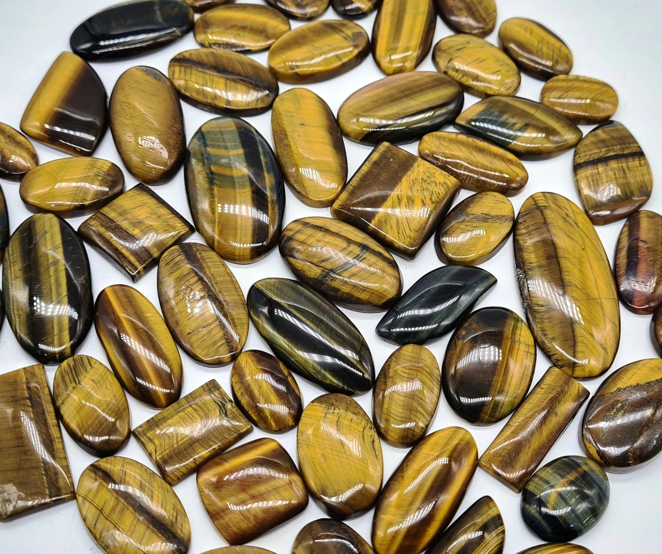 Tigers Eye Cabochon Lot Wholesale Tigers Eye Gemstone Lot Natural Tiger Eye Stone for Ring Pendant Jewelry Making Stone