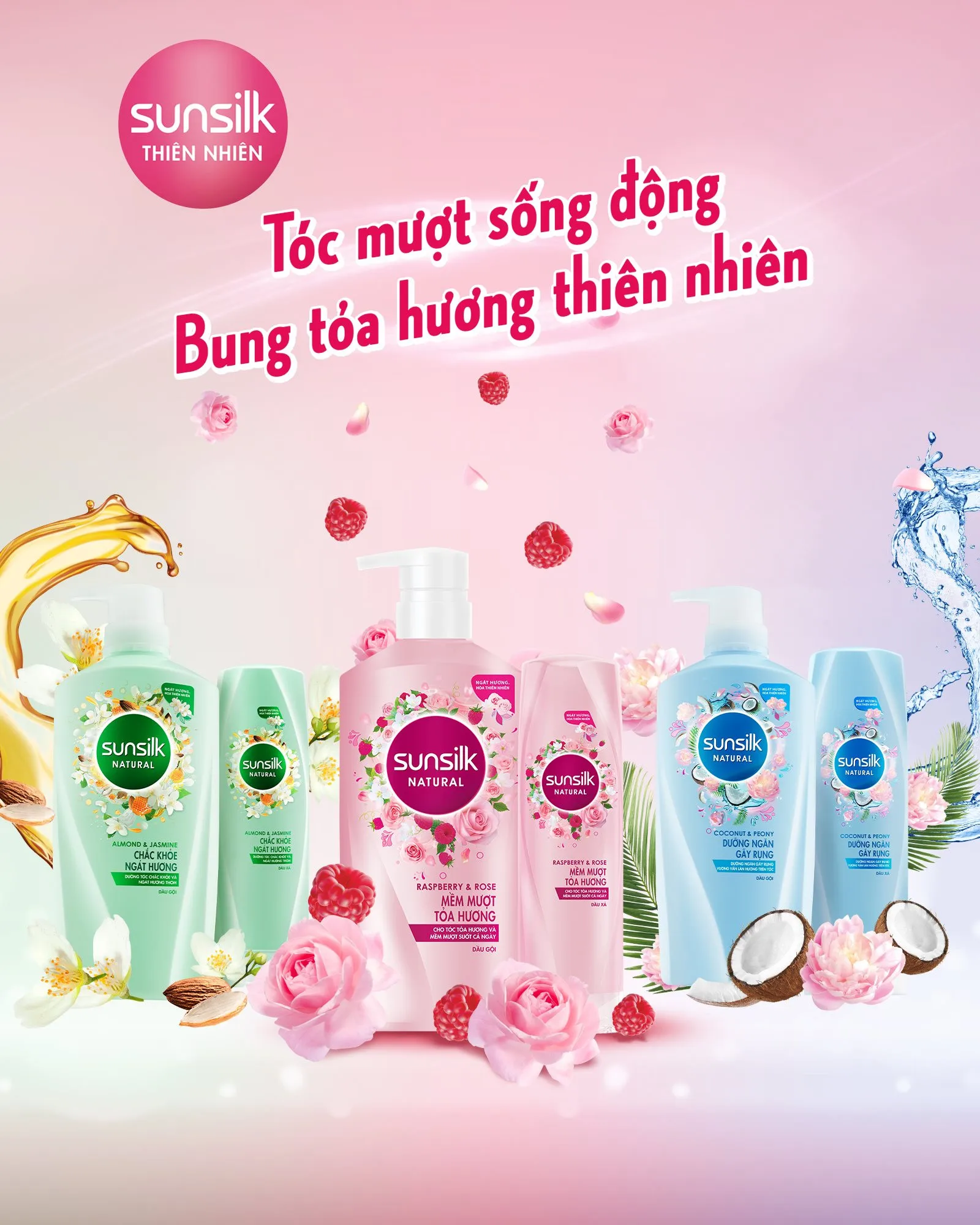 Sunsilk Shampoo Prevents Breakage For Broken Hair Natural Nutrients Coconut Water & Peony