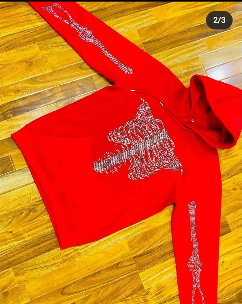 Custom Bling Sparkle Crystal Rhine Stone Hoodies Logo Top Women Skull Full Zip Up Rhinestone Skeleton Hoodie