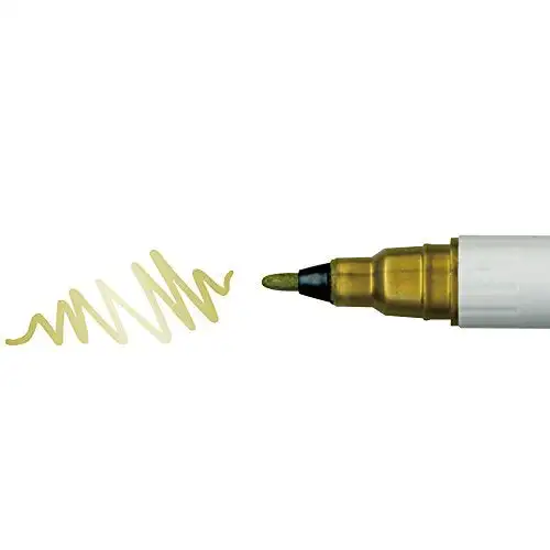 [KURETAKE] Kuretake Zig Twin Tip Marker Clean Color F Metallic, Gold (TCS-8000-101) (5 pcs) stationery water color watercolor pe