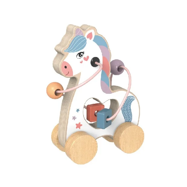 Wooden Pull Along Unicorn Children for Kids Educational Toy unicorn