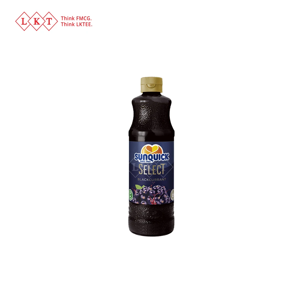 Sunquick Fruit Juice Concentrate 700ML Glass Bottle Blackcurrant HORECA Direct Factory from Malaysia Wholesale Halal Certified