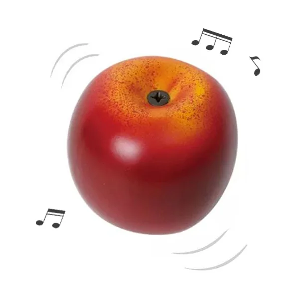 Apple-shaped Maracas Instrument, Child Plastic Fruit Shaker Manufacturer, ODM, 7cm