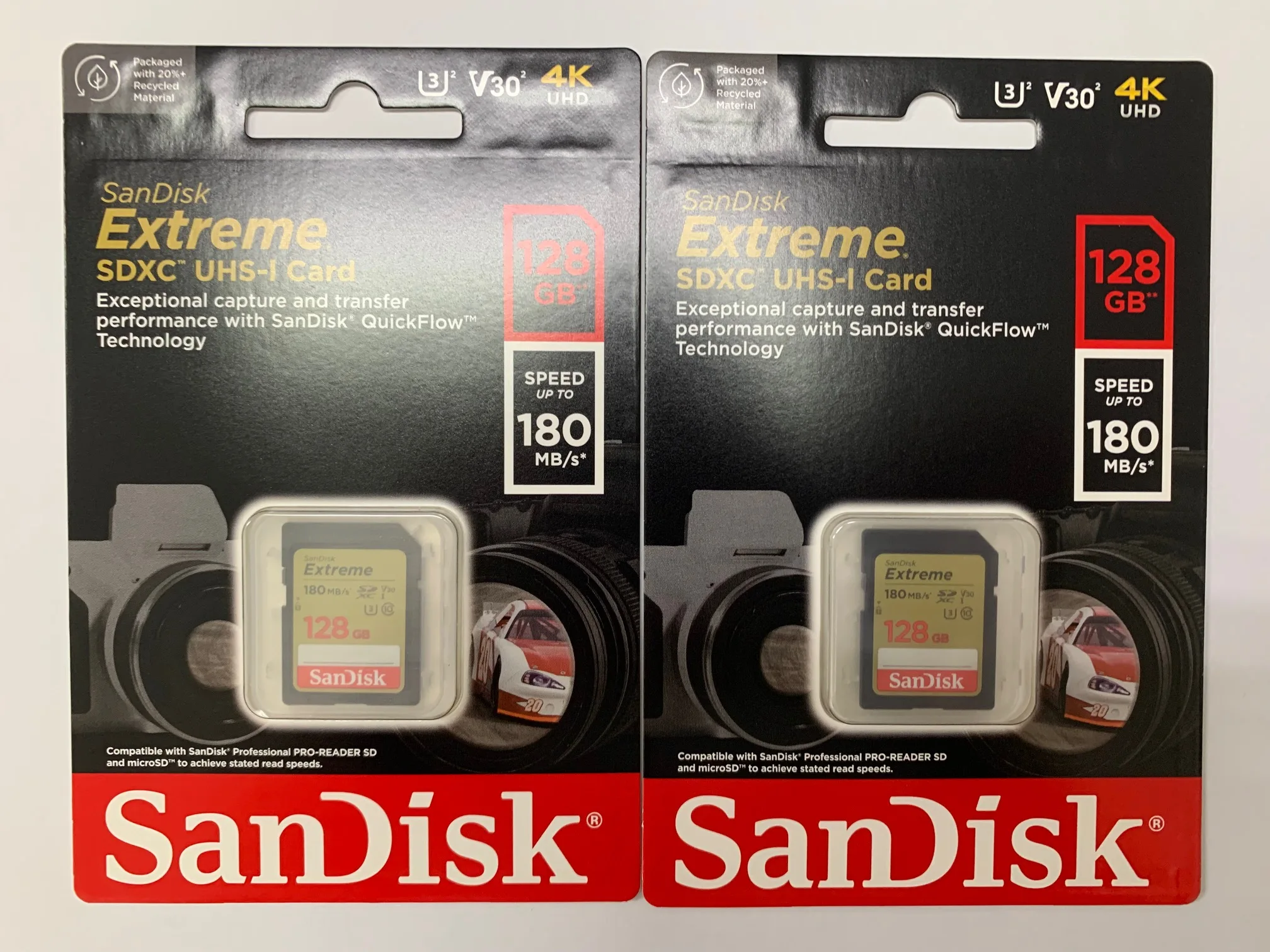 100% original Sandisk SDSDXVA-128G-GNCIN SD Memory Card U3 V30 128GB R180W130