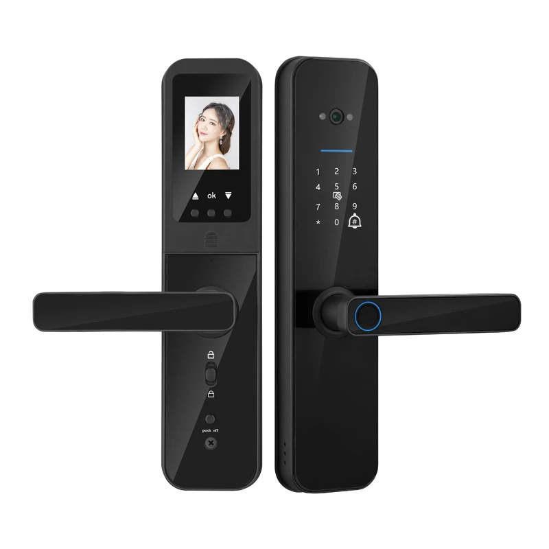 Wholesale Factory Price Electric Tuya App Fingerprint Smart Digital Door Lock Outdoor fechadura digital With Wifi Camera