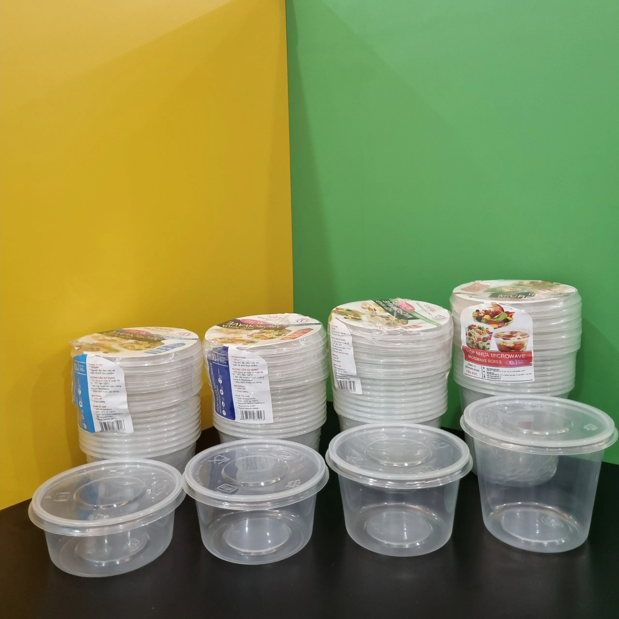 Manufacturing 350 500 550 600 700 1000 1200ml Hot Selling round shape Disposable Plastic Take Away Food Containers With Lids