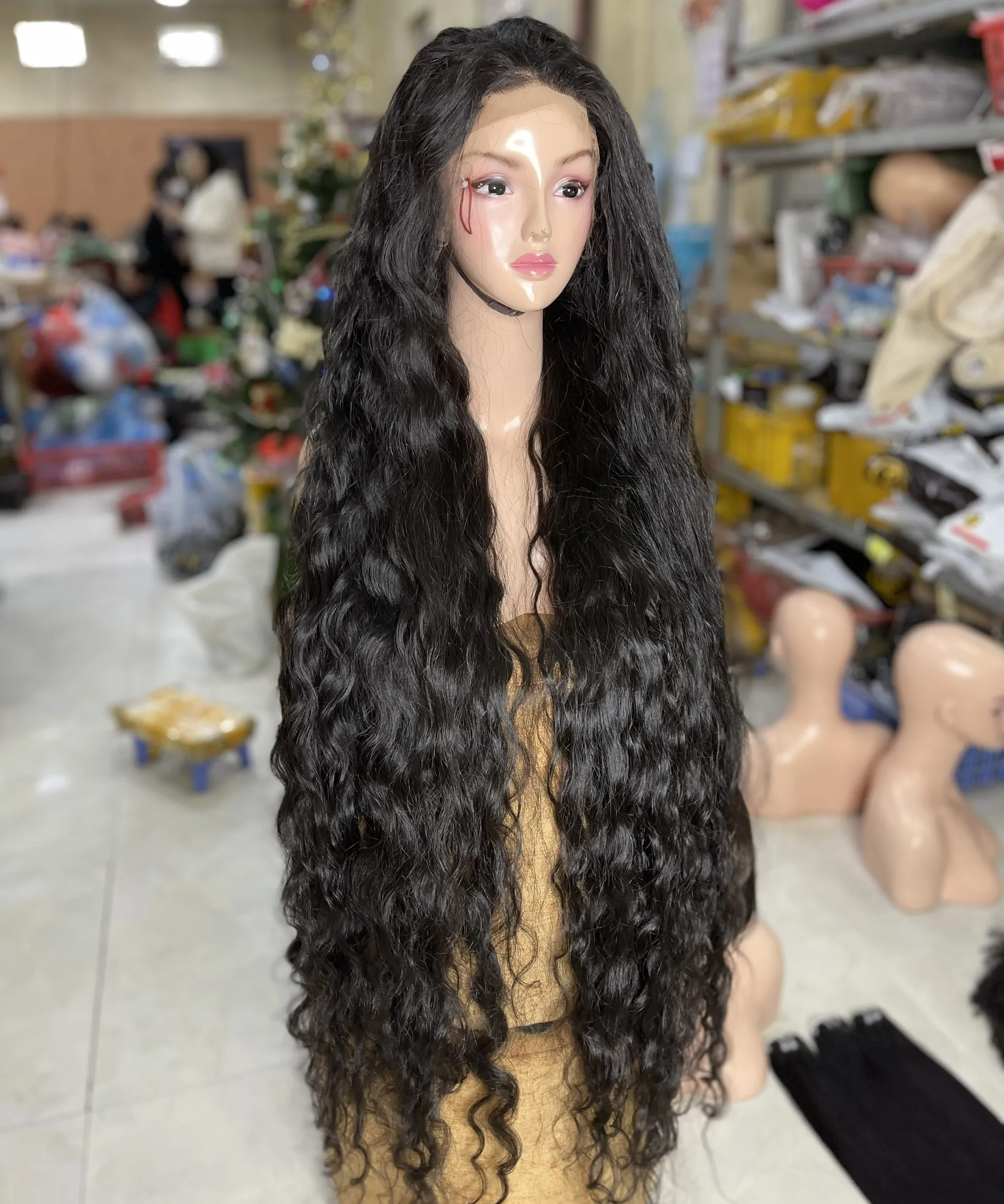 Wigs With Long Hair Natural Wavy Texture From Real Human Hair Vietnamese Hair Very Soft