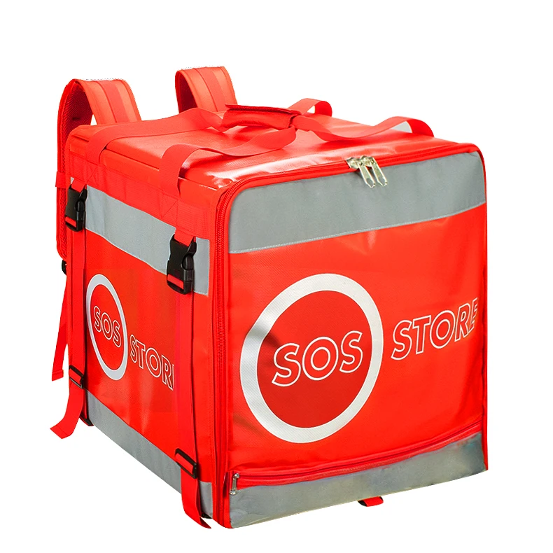 Large Waterproof Bike Motorcycle Pizza Cooler Hot Food Thermal Insulated Backpack Delivery Bag