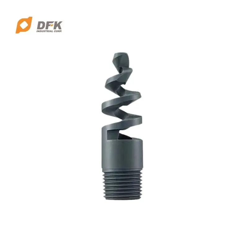PEEK UPVC Clog-resistant Large Spray Angle Spiral Nozzle