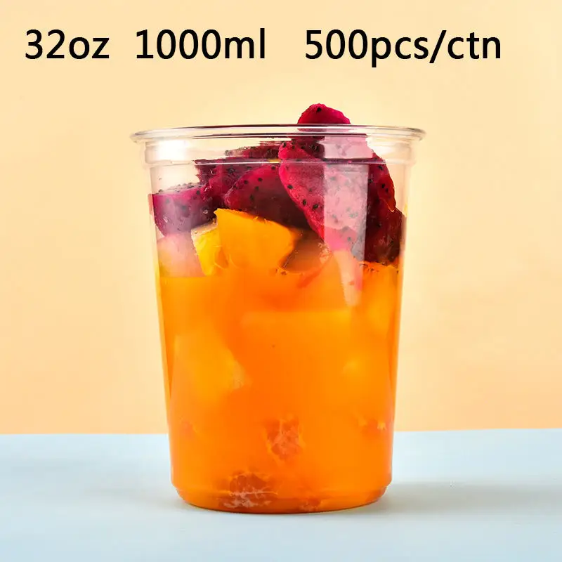 8oz,12oz 16oz 24oz 32oz Clear Disposable Fruit Ice Cream PET/PLA Plastic Dessert Salad Take Away Dessert Acai Bowl With Lid