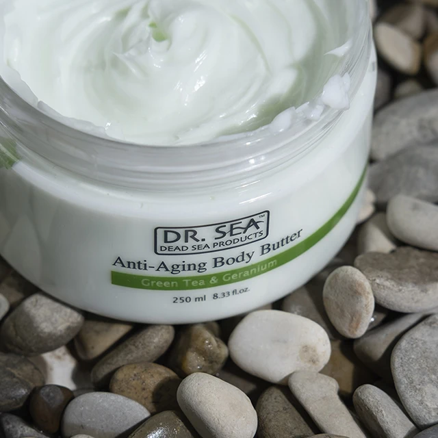 Best Wholesale Anti-aging Body Butter Green Tea & Geranium by Dr. SEA Cosmetics Dead Sea Products Israel Certified Free Samples