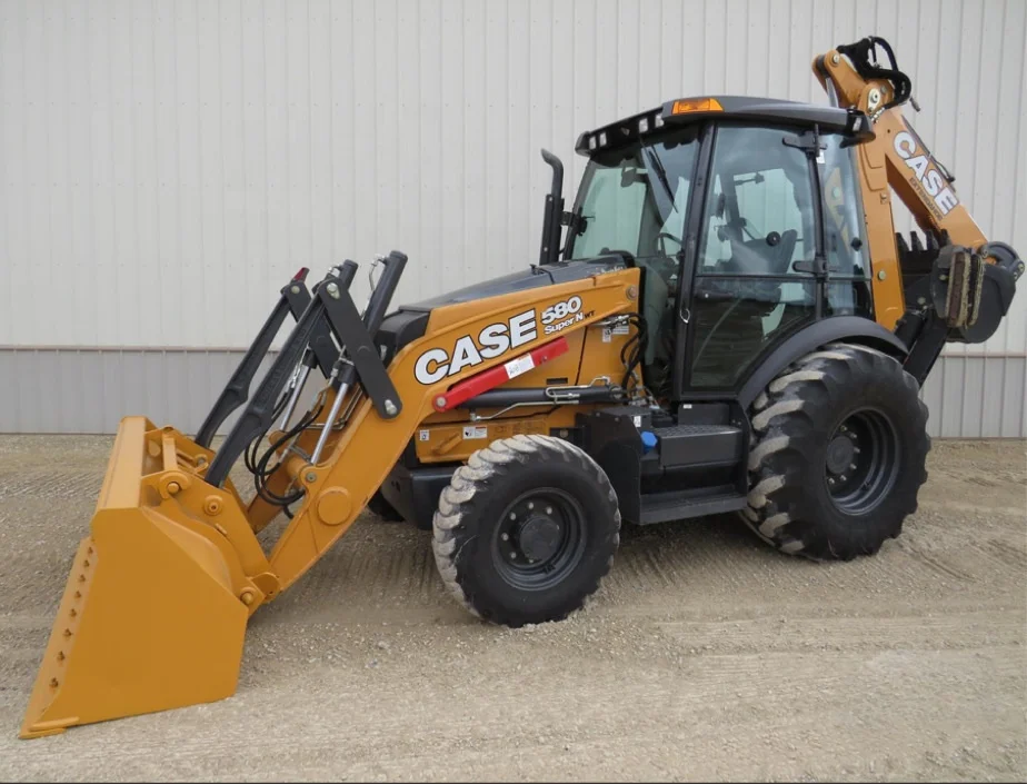 Fully Inspected 2017 4x4 Case 580SN WT Loader Backhoe with Enclosed Cab Bucket Heater Air Conditioning Two-speed