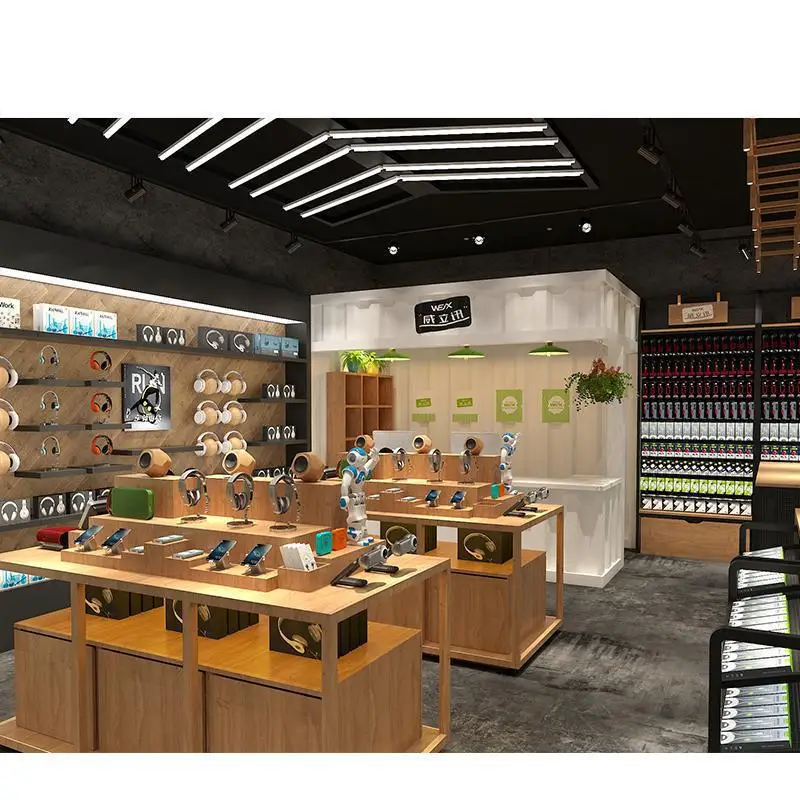 Customized Mobile Shop Display Cellphone Display Shop Interior Design For Mobile Phone Accessories