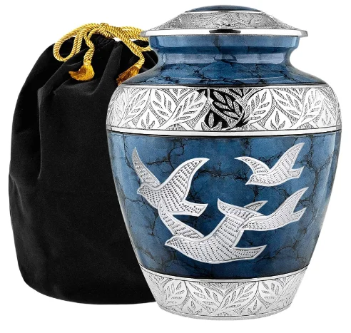 Aluminium  Cremation Urns, Handcrafted Large Burial Urns for Ashes Adult Funeral Decorative Urns