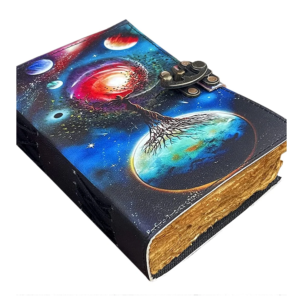 Hot Selling Wholesale Custom Printed Journal Hard Cover Handmade Personalized Withcraft Notebook Vintage Dairy